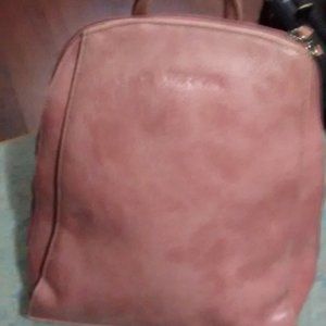 Dusty rose leather bkpk